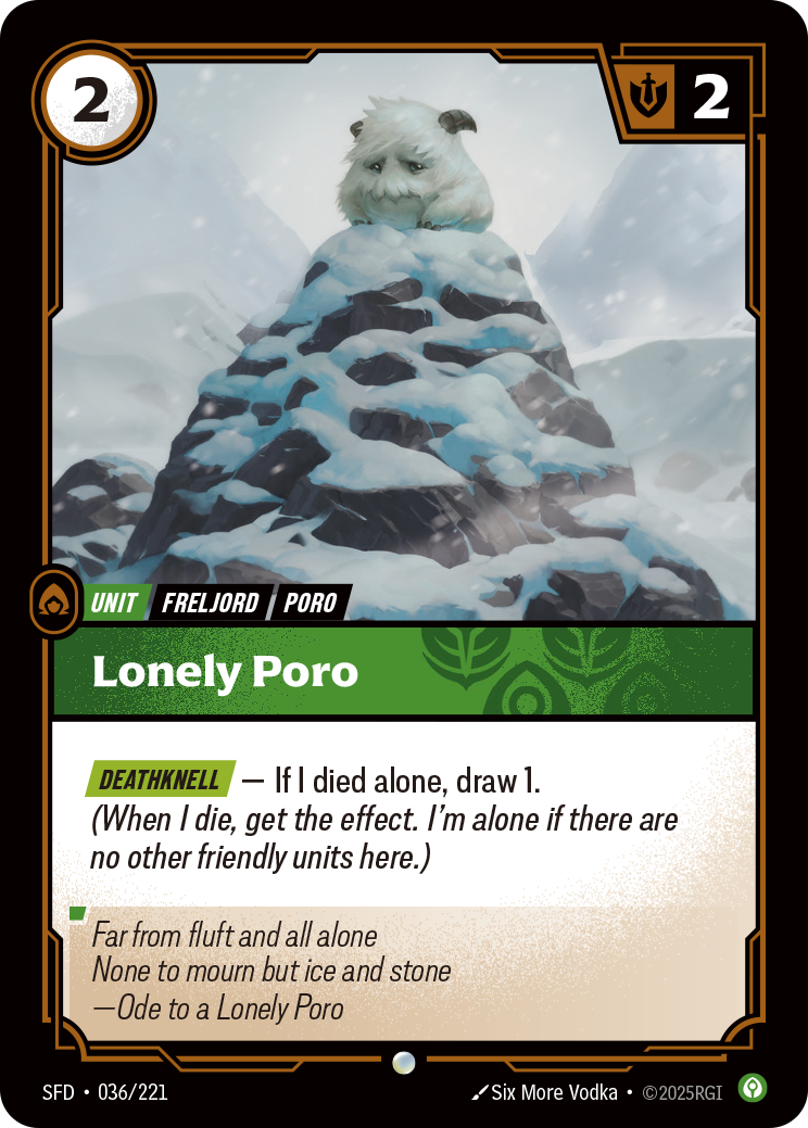 Poro solitaire