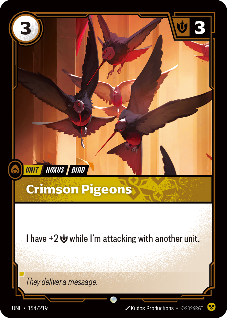 Pigeons écarlates